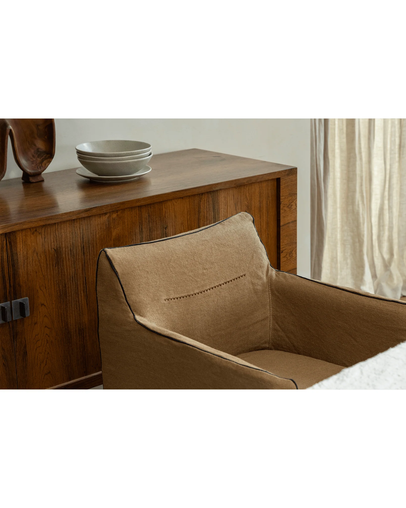 Ducy Linen Slipcover Chair - Image 7
