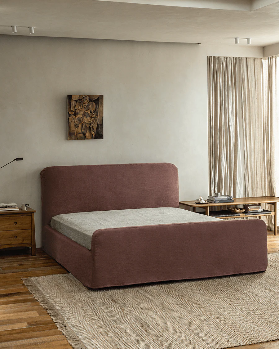 Guni Slipcover Linen Bed - Image 6